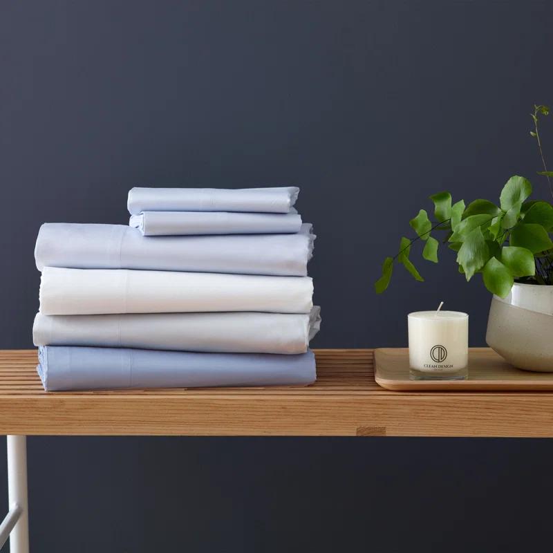 CLEAN DESIGN HOME Clean Design Home x Martex 400 Thread Count Satin Anti-Allergen Sheet Set