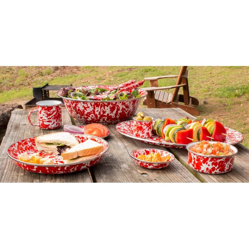 Golden Rabbit Golden Rabbit Swirl 4 Quarts Enamelware Round Dutch Oven