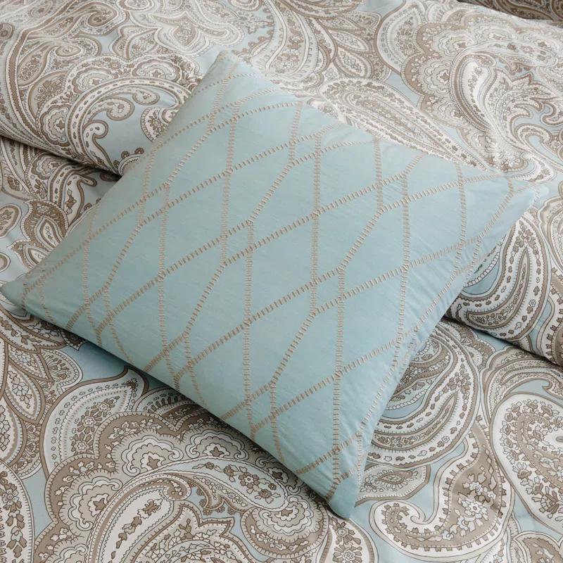Madison Park Pure Ronan Cotton Paisley Comforter Set