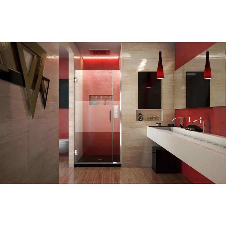 DreamLine Unidoor Plus 52" W x 72" H Pivot Frameless Shower Door with ClearMax™ Technology SHDR-243257210-04