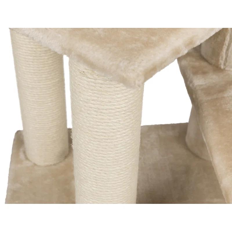 TRIXIE Tulia Senior 40.2" Cat Tower, 4-Level Cat Tree, Sisal Scratching Posts, Plush Platforms, Top Platform Bed