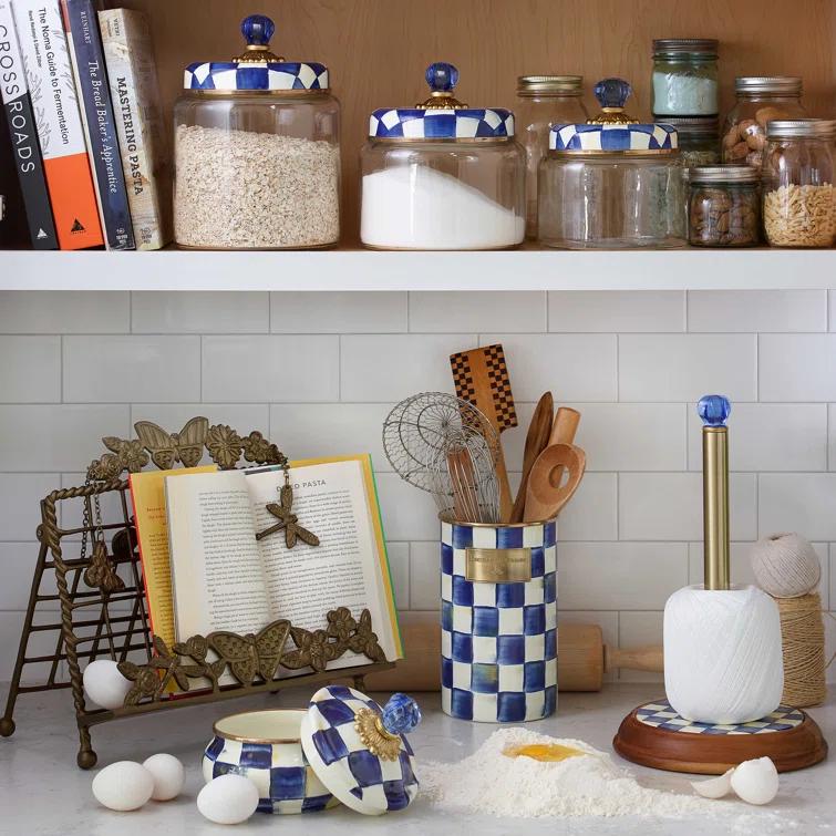 MacKenzie-Childs Royal Check® Squashed Pot