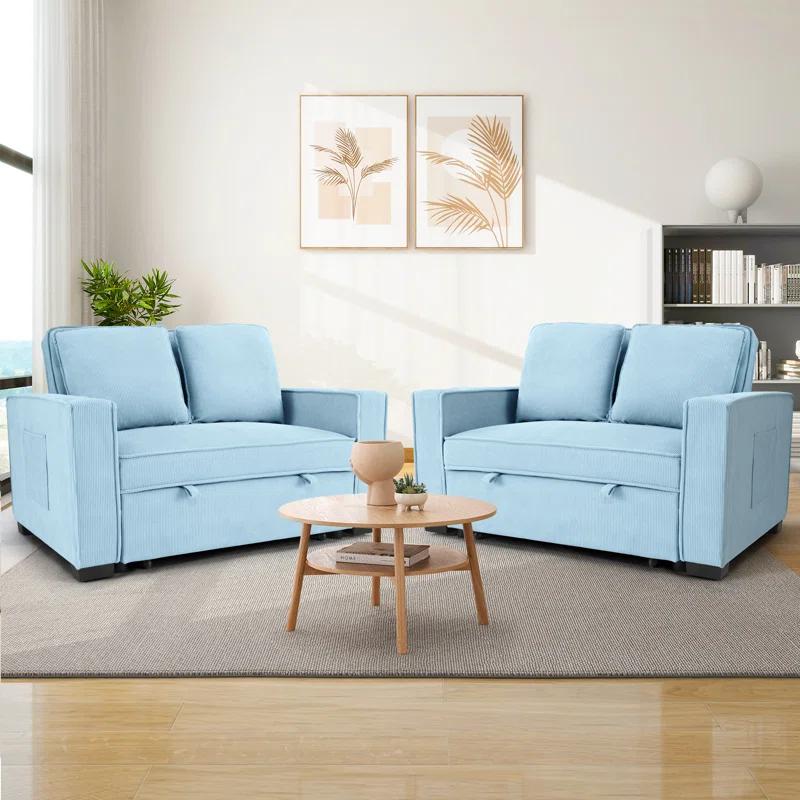 Ebern Designs Meit 49"W Convertible Sleeper Sofa 3-In-1 Reclining Sofa Bed Pull Out Couch Bed