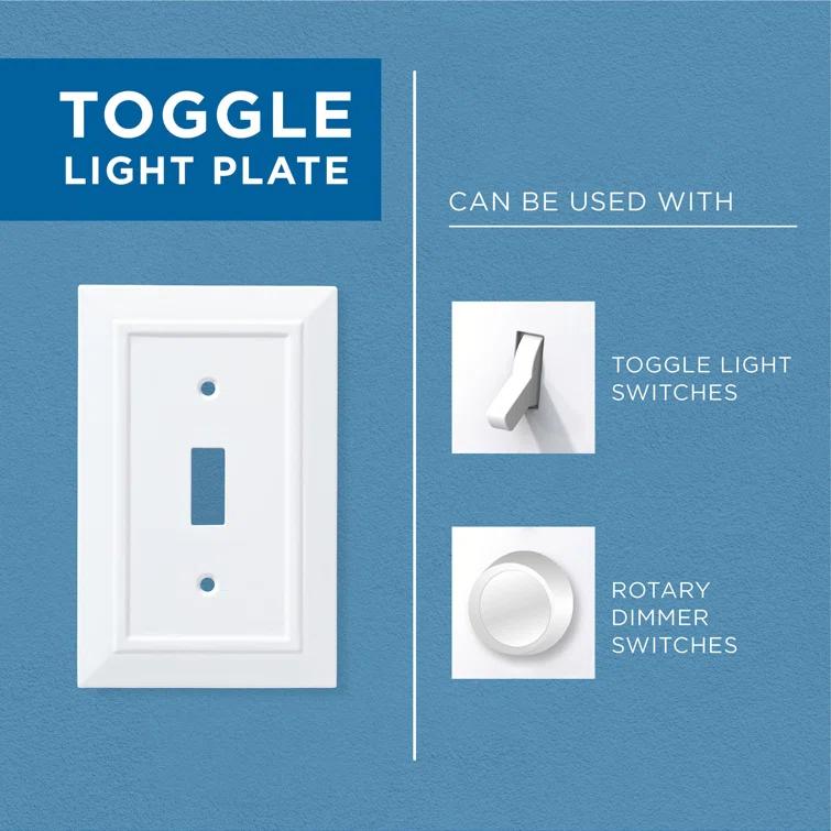 Franklin Brass Classic Architecture 2-Gang Toggle Light Switch Wall Plate