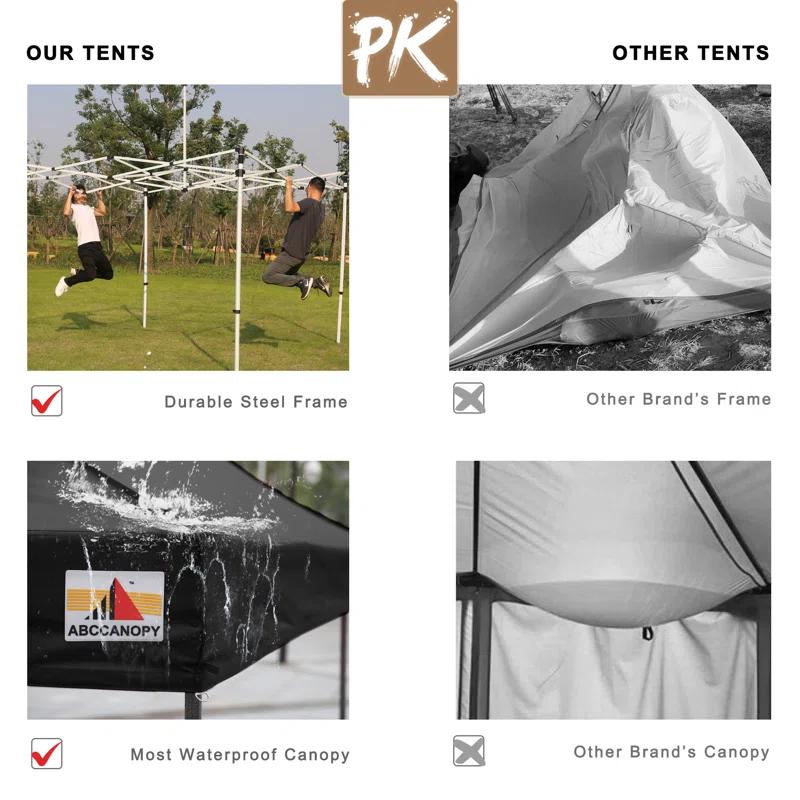 ABCCANOPY Commercial 10 ft. W x 10 ft. D Instant Shade Pop-Up Canopy The Pop Up Canopies