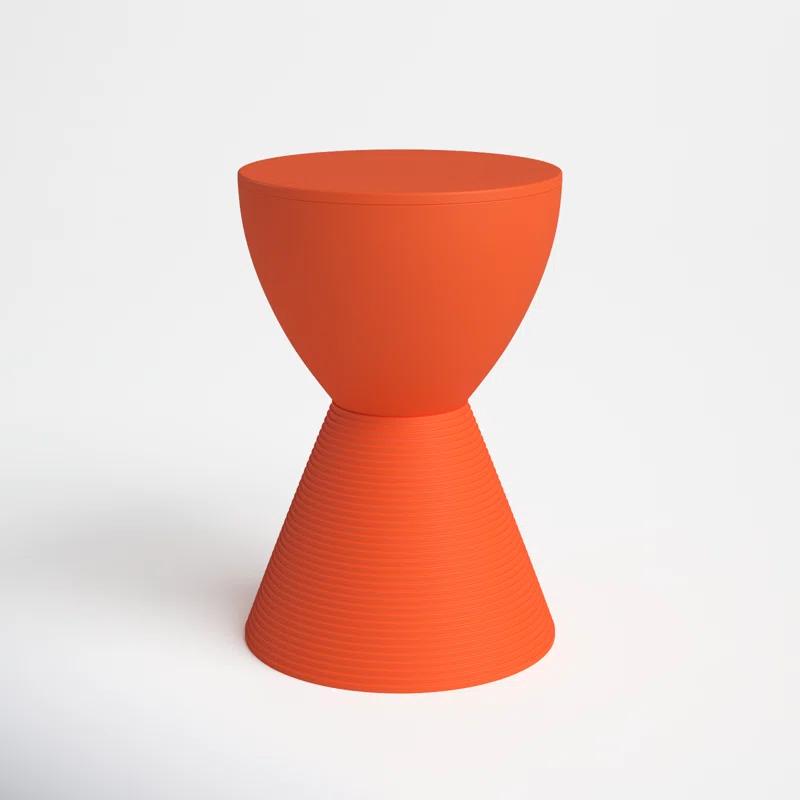 AllModern Durant Reversible Drum End Table with Storage – No Assembly Lightweight Accent Side Table for Indoor & Outdoor Use