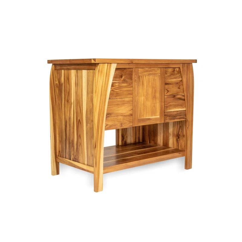 EcoDecors Tranquility by EcoDecors, 36", Teak Bathroom Vanity, Wood Bathroom Vanity, Bathroom Vanity Cabinet, Vanity Bathroom