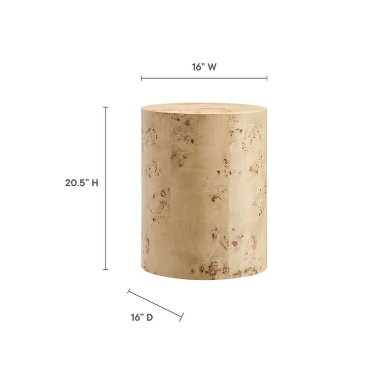 Modway Modway Cosmos 16" Round Burl Wood Side Table