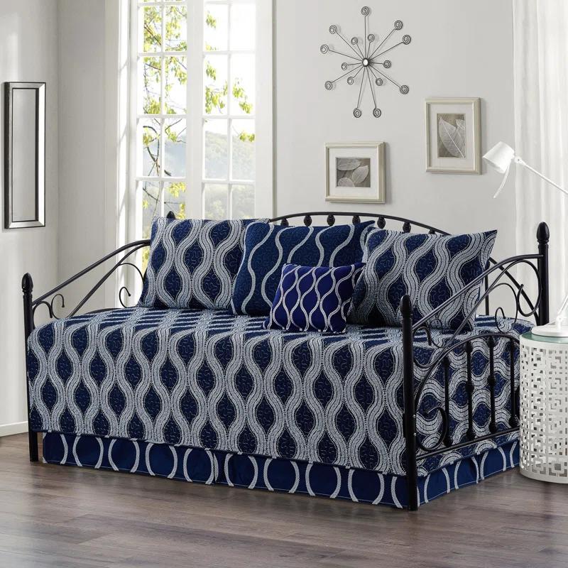Home Soft Things Charleston Prints Quilted Geometric Shapes Quilt Set