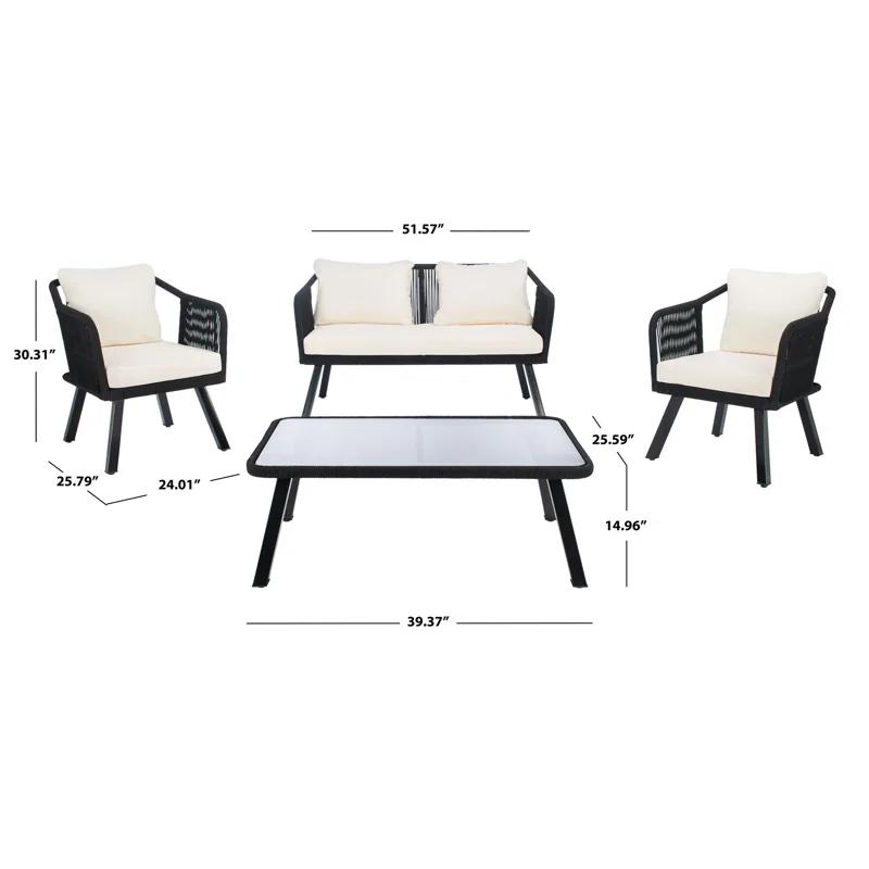 Highland Dunes Orme 4 Piece Rattan Sofa Seating Group with Cushions & Reviews | Wayfair