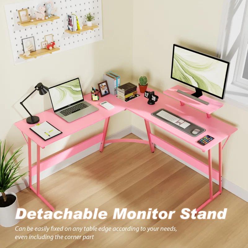 Inbox Zero Lakyah L-Shaped Computer Desk