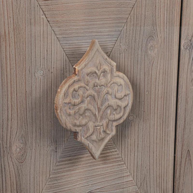 Bungalow Rose Antique Four Door Cabinet For Living Room