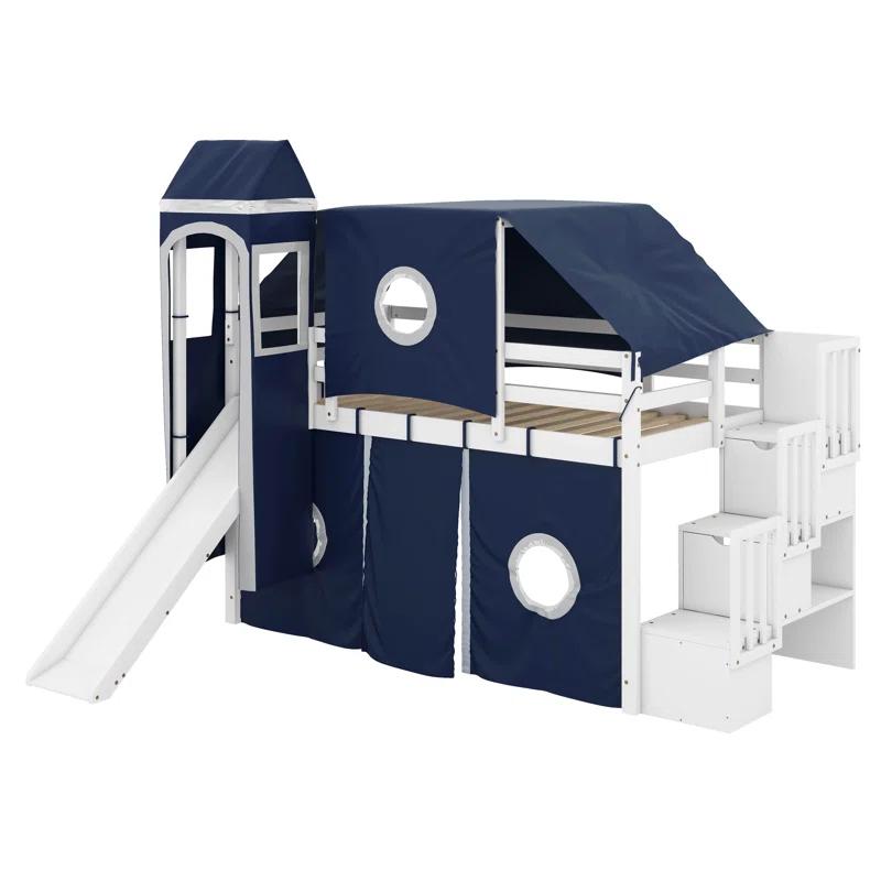 Harper Orchard Loft Bed with Tent and Tower -