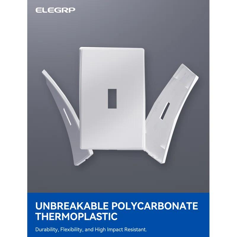 ELEGRP No Subject 1 - Gang Toggle Light Switch Wall Plate (Set of 10)
