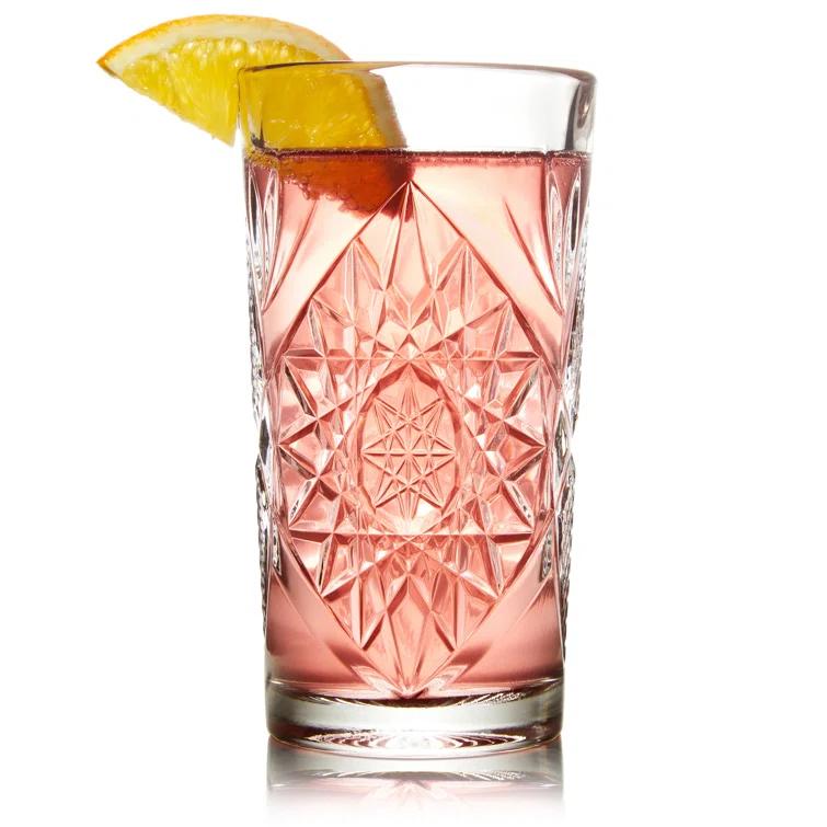Libbey Hobstar Libbey Cooler Glasses, 16-Ounce (Set of 4)