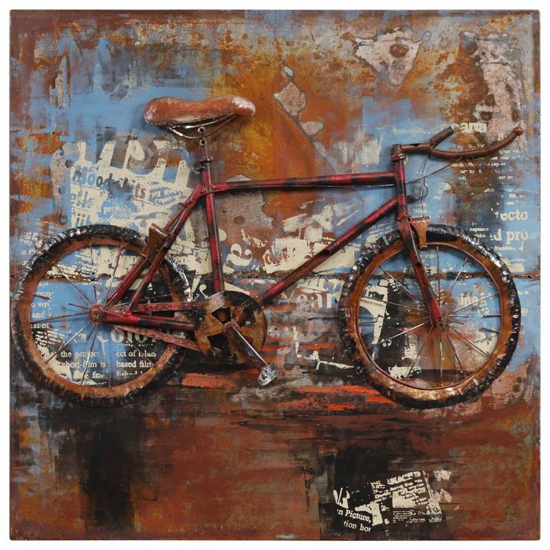 Empire Art Direct 'Biking' 3D Metal Wall Art