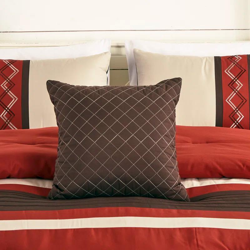 Microfiber Modern & Contemporary 7 Piece Comforter Set