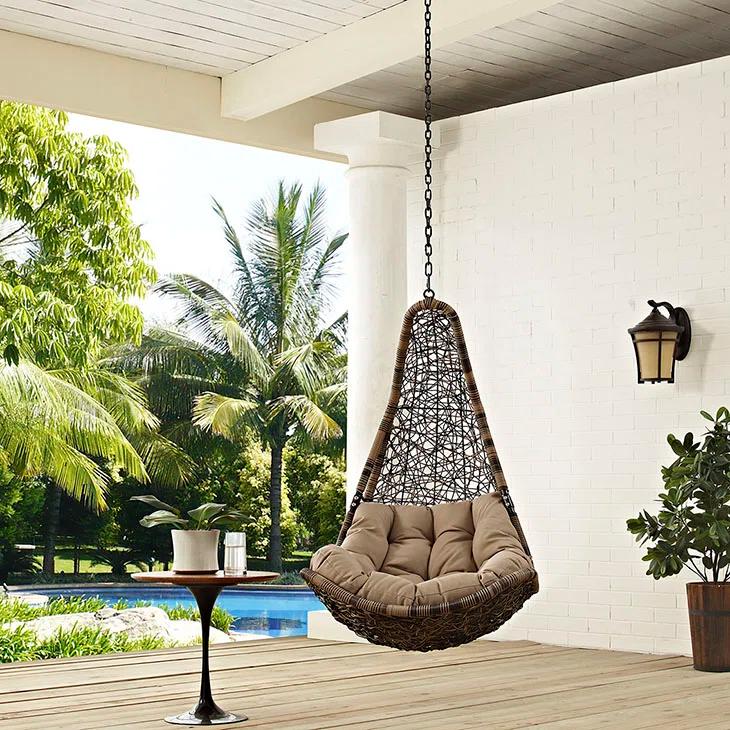 Modway Modway Abate Wicker Rattan Outdoor Patio Swing Chair