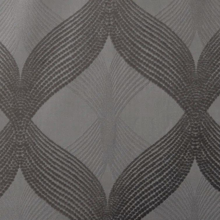 Madison Park Bentley Ogee Knitted Jacquard Geometric Total Blackout Single Curtain Panel