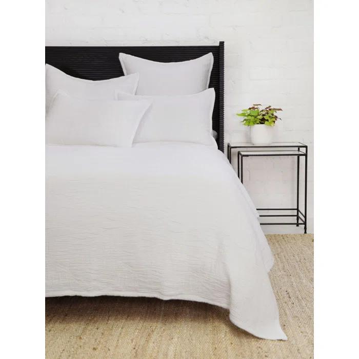 Harbour Cotton Matelassé Coverlet by Pom Pom at Home - Taupe / Twin