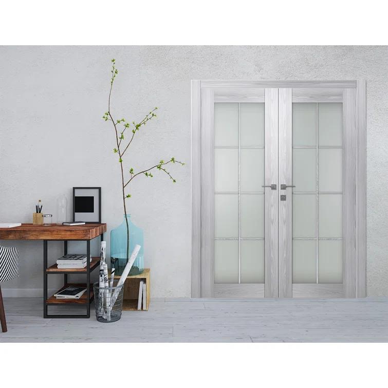 Belldinni Avon 8 Lite Solid Manufactured Wood Paneled Prefinished Standard Door | Wayfair