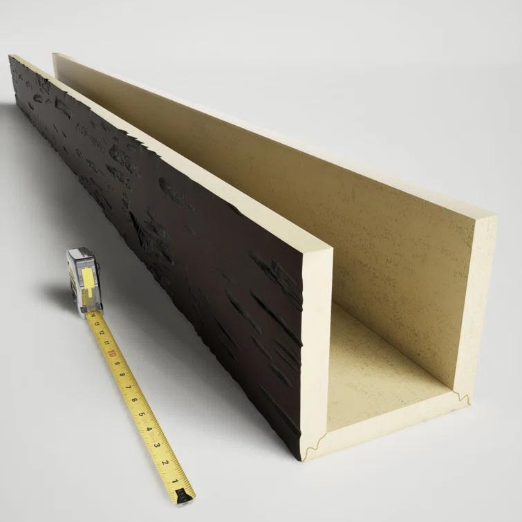 Ekena Millwork Pecky Cypress Endurathane Faux Wood 3-Sided Ceiling Beam (U-beam)