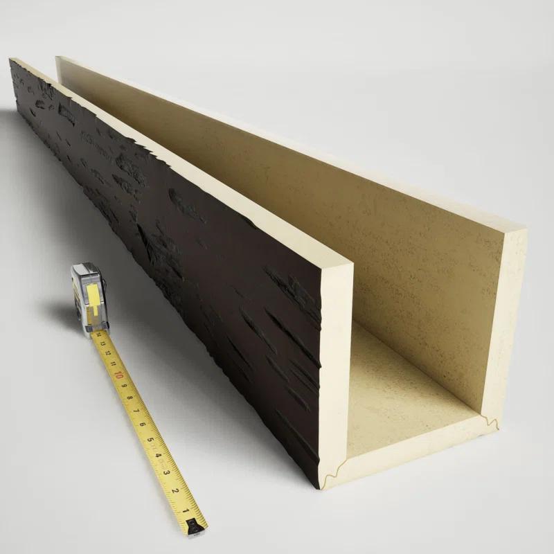 Ekena Millwork Pecky Cypress Endurathane Faux Wood 3-Sided Ceiling Beam (U-beam)