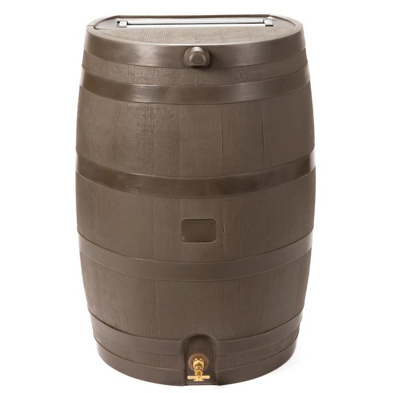 RTS Companies RTS Home Accents 50 Gallon Flat Back Rain Barrel