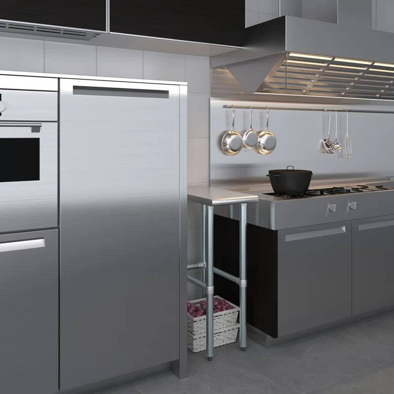 Amgood Stainless Steel Open Base Work Table