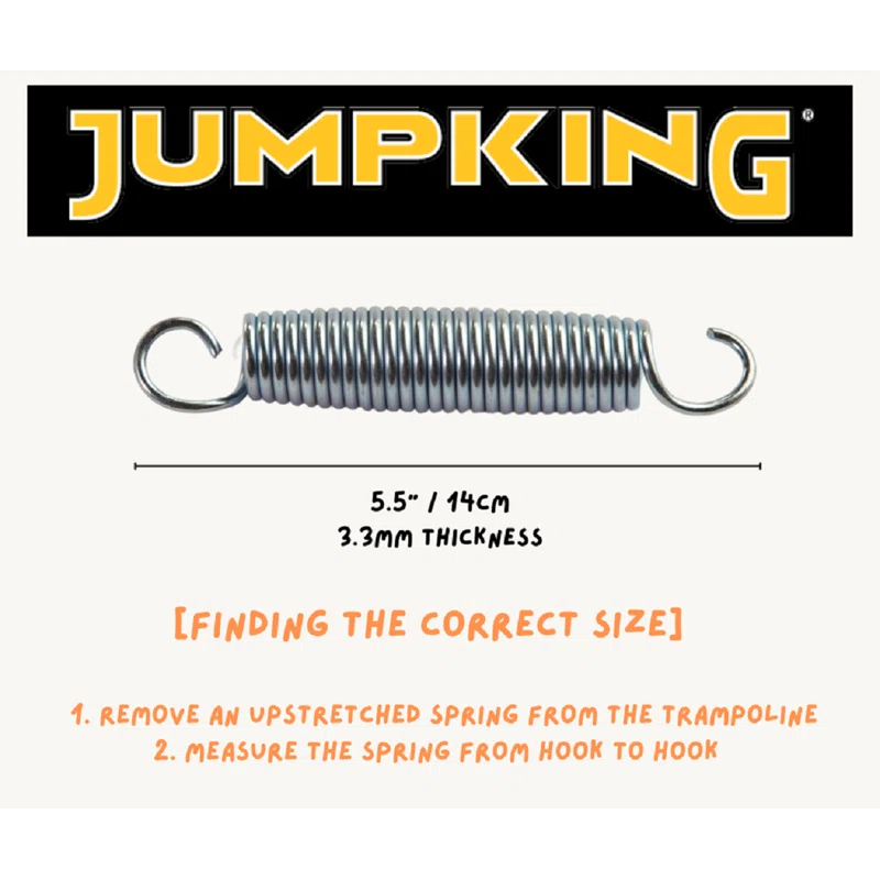 Jumpking Jumpking Heavy Duty Trampoline Springs 5.5 inch for Trampolines, Stainless Steel Trampoline Replacement Springs including Spring Pulling Tool (Set of 44)