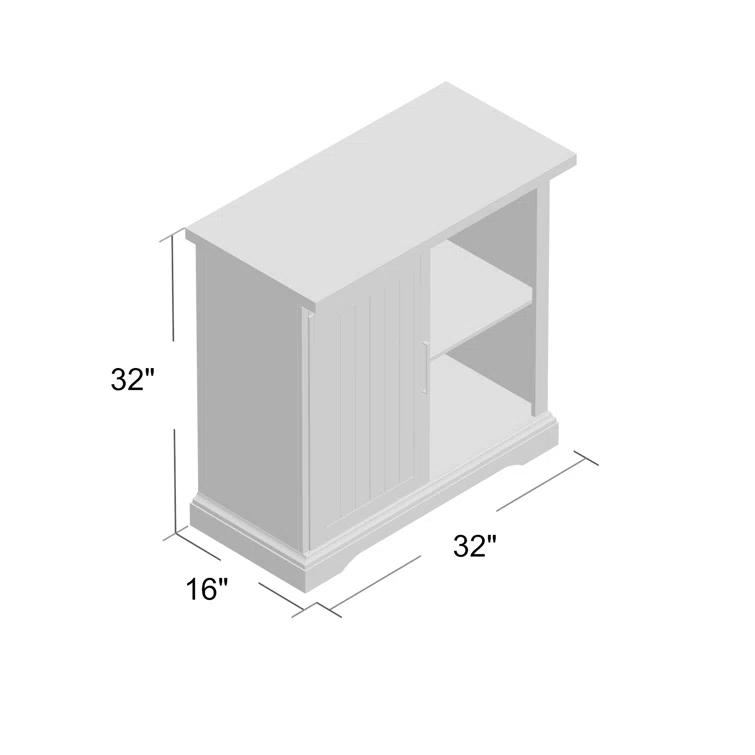 Gracie Oaks Stotfold 32" Sliding Door Accent Server