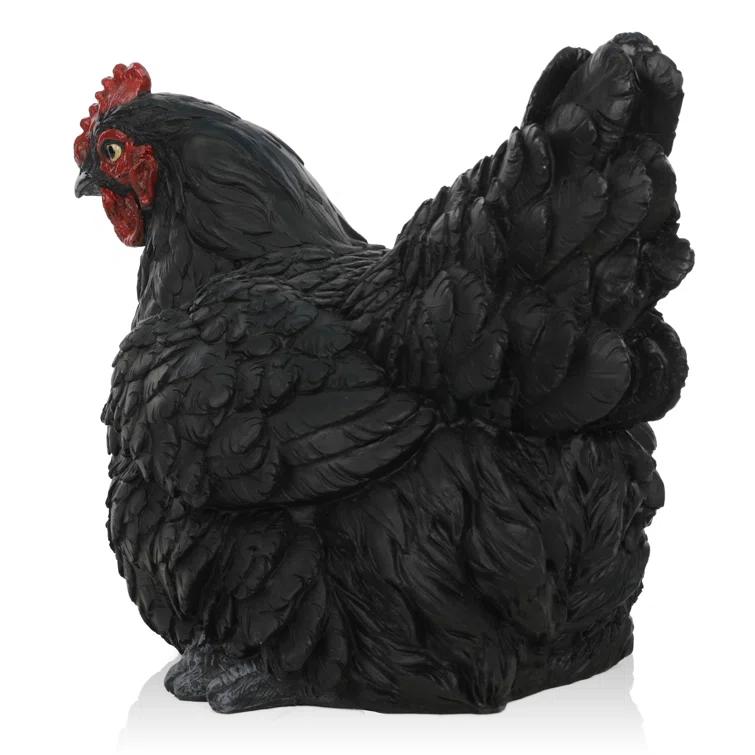 Alpine 8"H Indoor/Outdoor Resting Hen Garden Statue