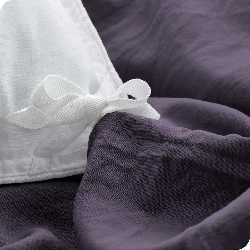 Bare Home Washed Microfiber Duvet Cover Set