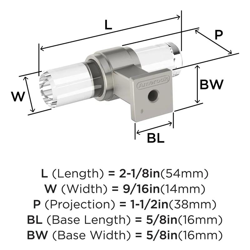 Amerock Glacio 2-1/8 inch (54mm) Length