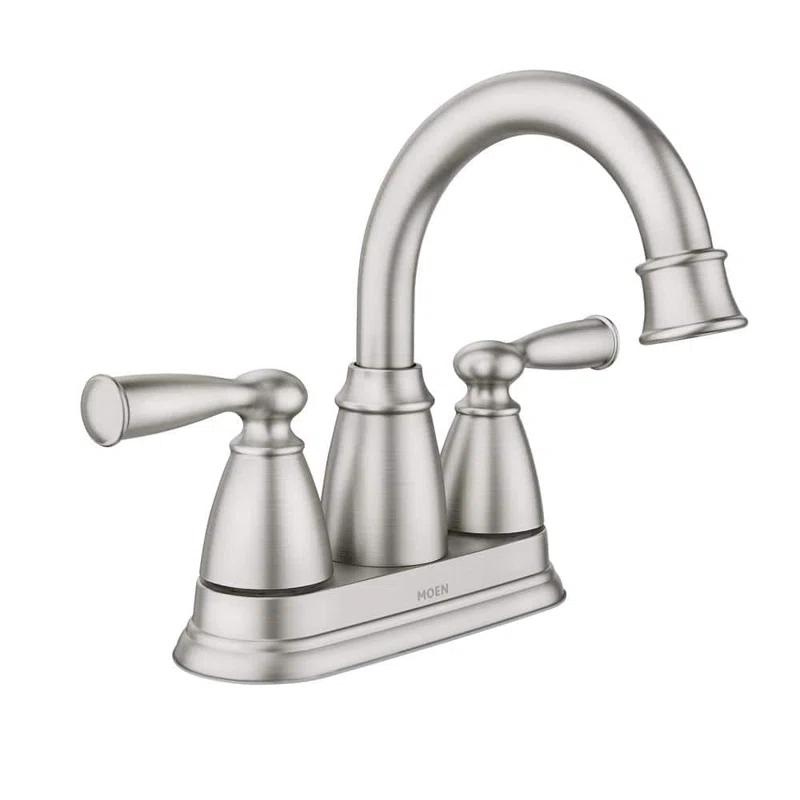 Moen Moen Banbury 4 in. Centerset Double Handle Bathroom Faucet 84943SRN