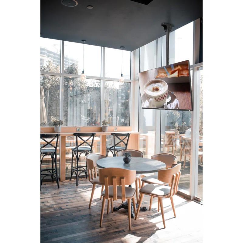 QUALITY FLOORING INC. Premium Ceiling TV Mount, Hanging Swivel TV Mount Bracket For Flat/Curved Displays Fits Most 37-90 Inch LCD LED OLED Tvs, TV Pole Mount For Flat/Sloped Ceiling, Max VESA 600X400mm