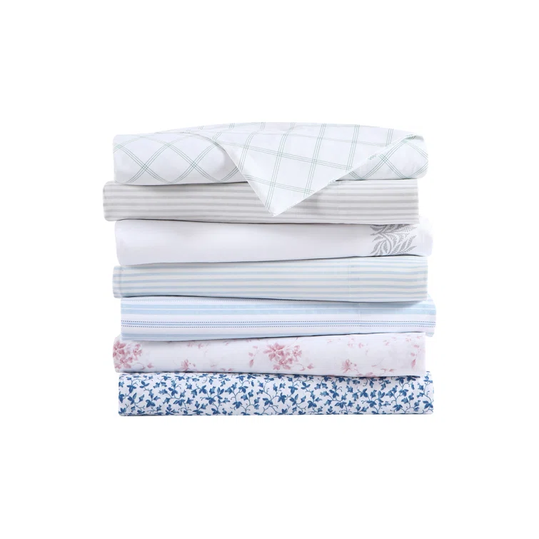 Laura Ashley Meadow Floral Laura Ashley Sateen Cotton Printed Sheet Sets