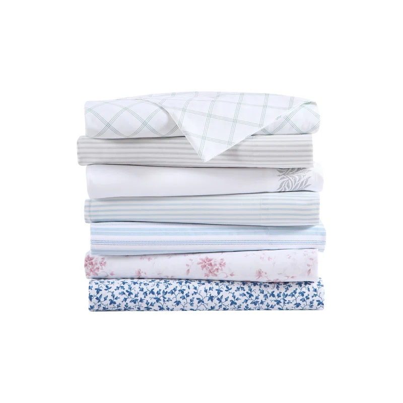 Laura Ashley Meadow Floral Laura Ashley Sateen Cotton Printed Sheet Sets
