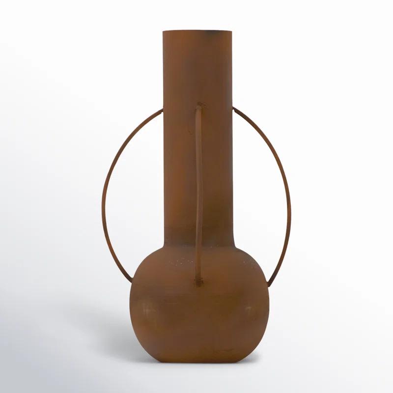 Asel 14'' Metal Table Vase