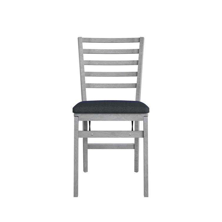 COSCO COSCO Contoured Back Wood Folding Chair with Fabric Seat (Set of 2)