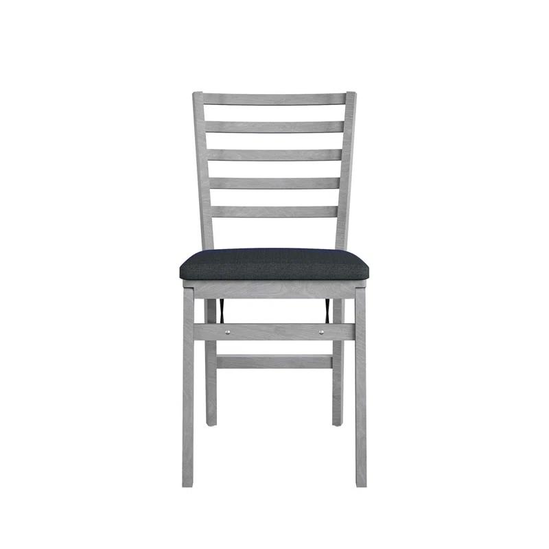 COSCO COSCO Contoured Back Wood Folding Chair with Fabric Seat (Set of 2)