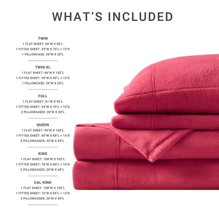 Madison Park Micro Fleece Sheet Set