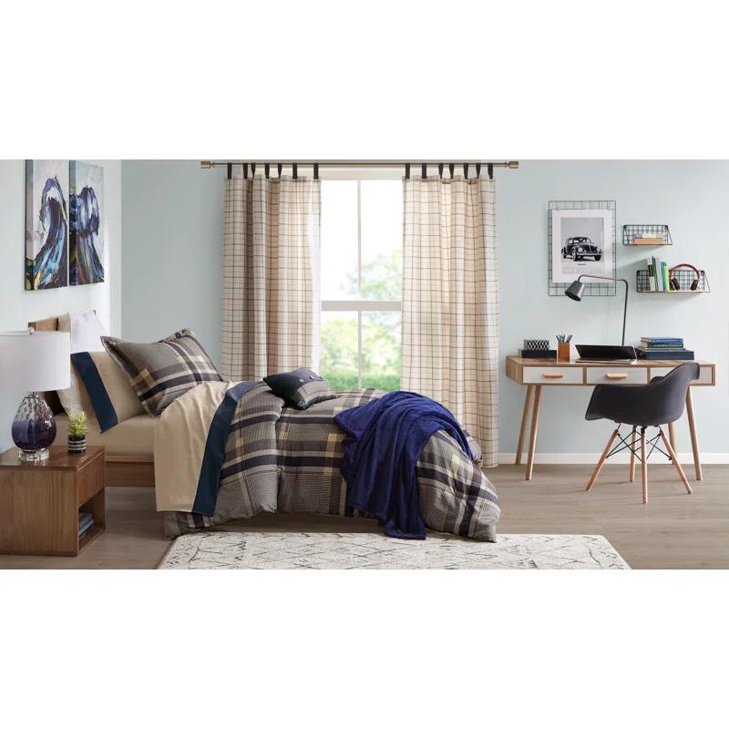 Intelligent Design Robbie Plaid Comforter Set with Bed Sheets