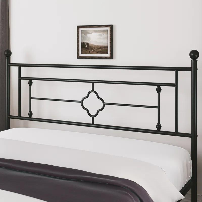 Ajayceon Metal Platform Bed Frame With Vintage-Style Headboard And Footboard