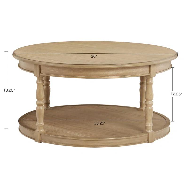 Martha Stewart Belden Round Coffee Table on Hidden Casters