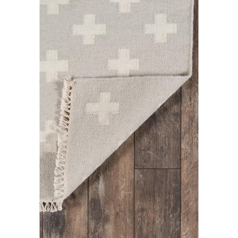 Topanga Geometric Handwoven Wool Gray/White Area Rug