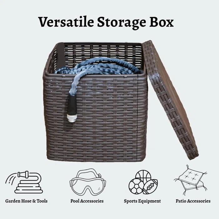 Real Hose Storage Real Hose Storage Outdoor Garden Hose Storage Holder, Decorative Garden Hose Storage Box, Storage For Garden Tools, Garden Hose, Lawn And Garden Products, 200ft Hose Capacity