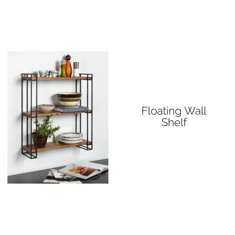Burchill 3 Piece Pine Floating Shelf