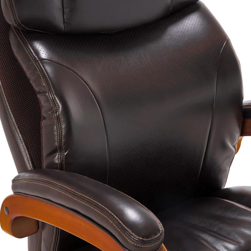 La-Z-Boy Big and Tall Trafford Executive Office Chair with AIR Ergonomic Support Technology, High Back Ergonomic Chair with Lumbar Support, Bonded Leather & Reviews | Wayfair