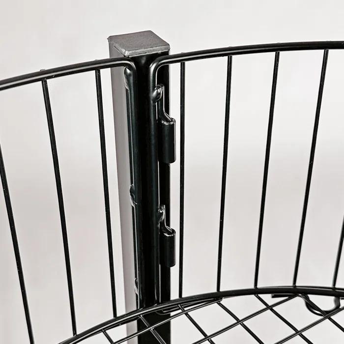 Azar Displays Three-Tiered Large Black Wire Bin